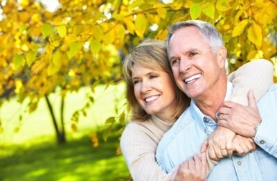A happy couple living without oral cancer